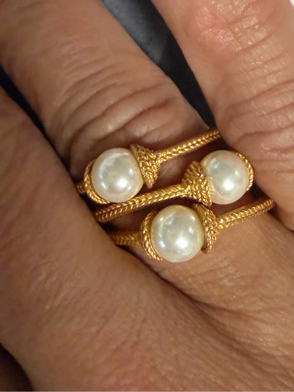 Julie Vos Gold-Tone Hoop Drop Earrings with Pearl Accent - Gold
